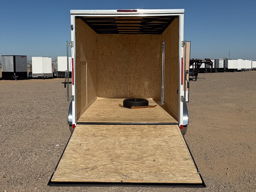 7 x 14 Outback DLX Flat Top V Nose (2) - 3500 lbs Axles - Enclosed - Stryker Dealership Group