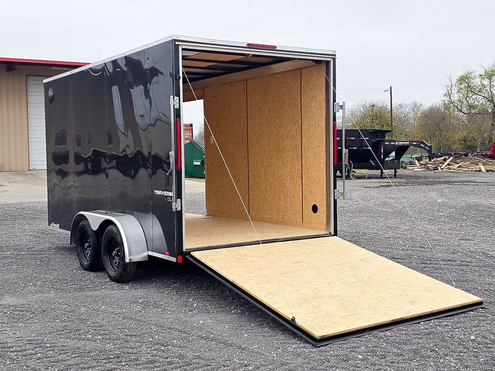 7' x 14' Traverse DLX Flat Top V Nose (2) - 3500 lb Axle - Enclosed - Stryker Dealership Group