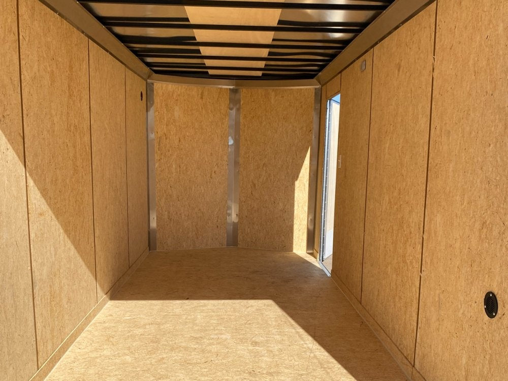 7 x 16 Outback DLX Flat Top V Nose (2) - 3500 lbs Axles - Enclosed - Stryker Dealership Group