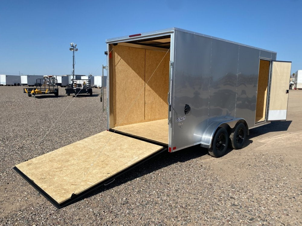 7 x 16 Outback DLX Flat Top V Nose (2) - 3500 lbs Axles - Enclosed - Stryker Dealership Group