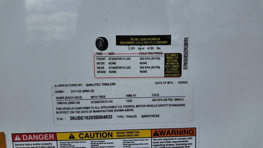 7 x 16 Qualitec Avenger Series TA (2) 3500 Axles - Enclosed - Stryker Dealership Group