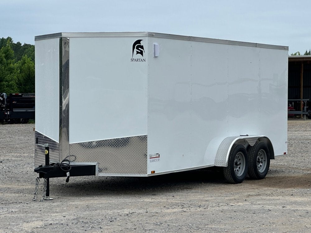 7 x 16 Spartan Avenger Series TA (2) 3.5k Axles 84" Interior Height + UTV Steel Package - Enclosed - Stryker Dealership Group