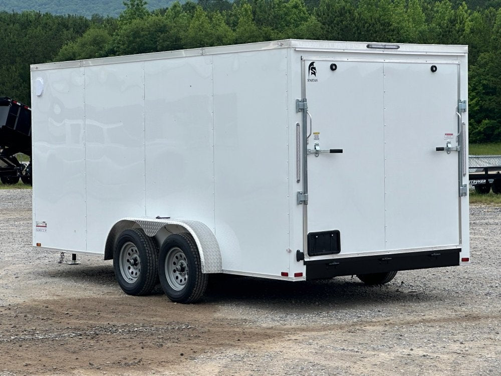 7 x 16 Spartan Avenger Series TA (2) 3.5k Axles 84" Interior Height + UTV Steel Package - Enclosed - Stryker Dealership Group