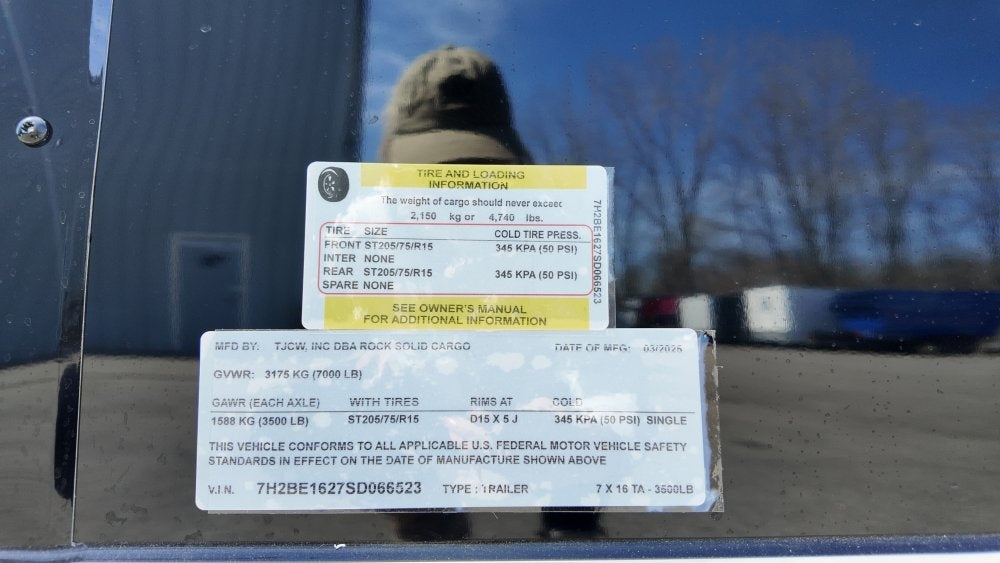 7 x 16 TA Enclosed Trailer - Enclosed - Stryker Dealership Group