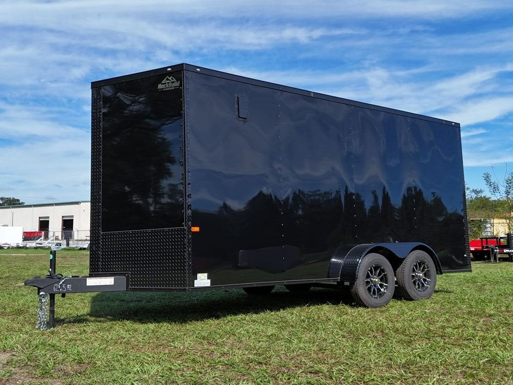 7 x 16 TA Enclosed Trailer - Black Out Package - .080 Polycore - 7' Interior - Enclosed - Stryker Dealership Group
