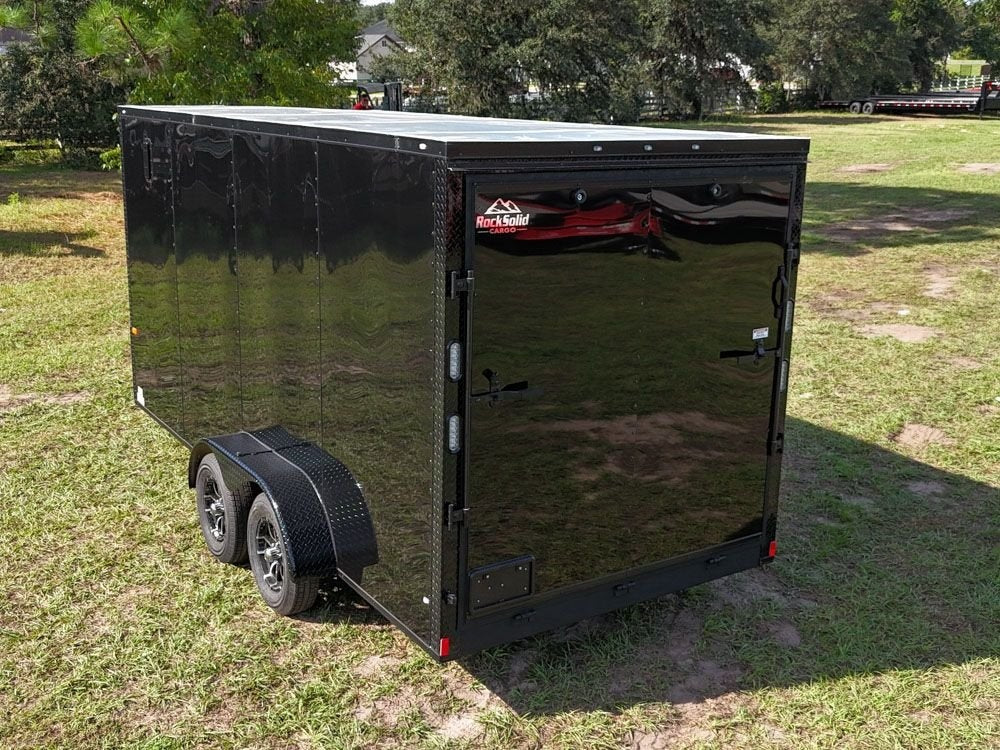 7 x 16 TA Enclosed Trailer - Black Out Package - .080 Polycore - 7' Interior - Enclosed - Stryker Dealership Group