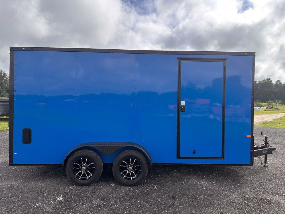 7 x 16 TA Enclosed Trailer - Black Out Package - .080 Polycore - 7' Interior - Enclosed - Stryker Dealership Group