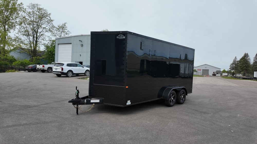 7 x 16 TA Enclosed Trailer - Black Out Package - .080 Polycore - 7' Interior - Enclosed - Stryker Dealership Group