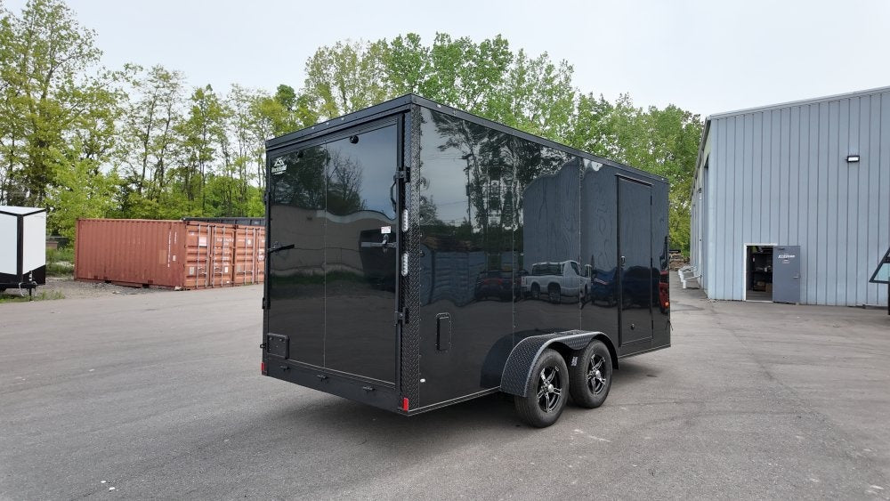 7 x 16 TA Enclosed Trailer - Black Out Package - .080 Polycore - 7' Interior - Enclosed - Stryker Dealership Group