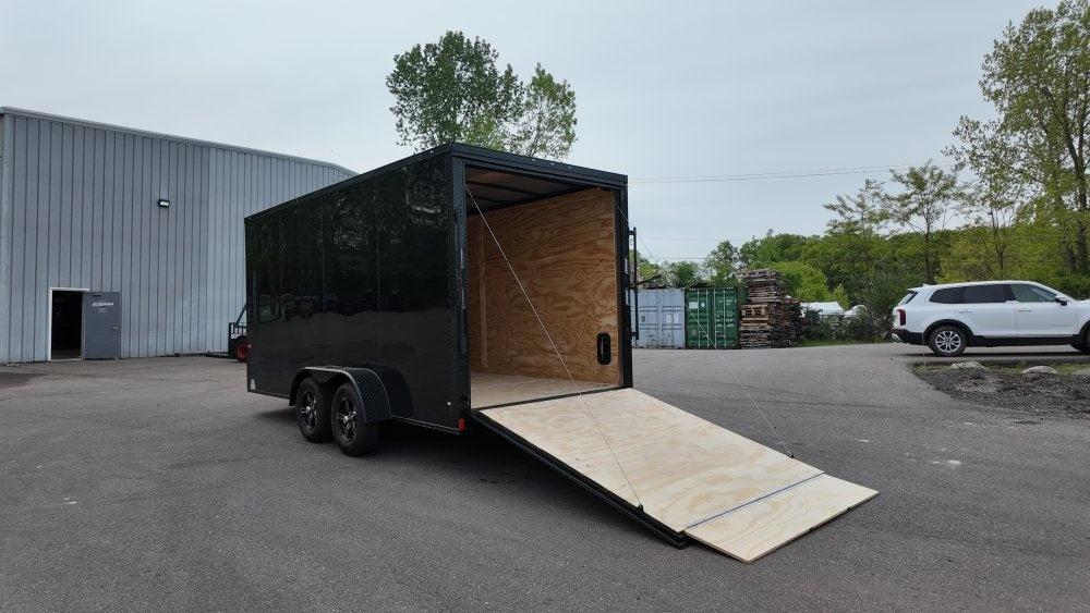7 x 16 TA Enclosed Trailer - Black Out Package - .080 Polycore - 7' Interior - Enclosed - Stryker Dealership Group