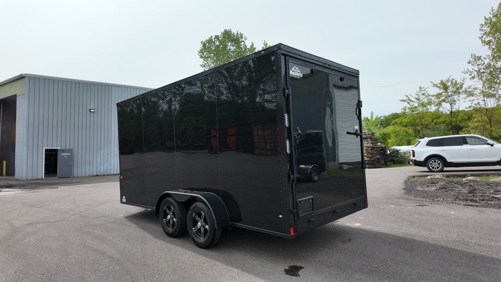 7 x 16 TA Enclosed Trailer - Black Out Package - .080 Polycore - 7' Interior - Enclosed - Stryker Dealership Group