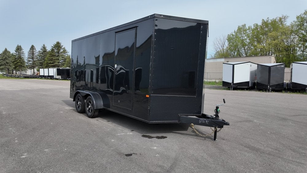 7 x 16 TA Enclosed Trailer - Black Out Package - .080 Polycore - 7' Interior - Enclosed - Stryker Dealership Group