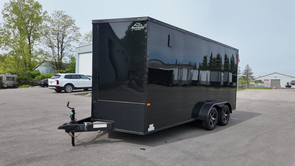 7 x 16 TA Enclosed Trailer - Black Out Package - .080 Polycore - 7' Interior - Enclosed - Stryker Dealership Group