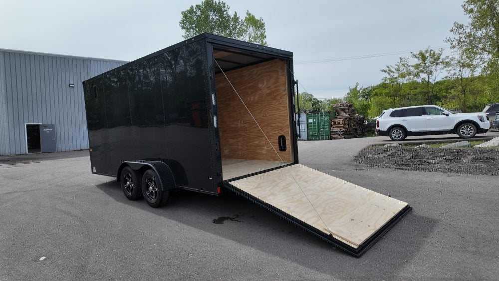 7 x 16 TA Enclosed Trailer - Black Out Package - .080 Polycore - 7' Interior - Enclosed - Stryker Dealership Group
