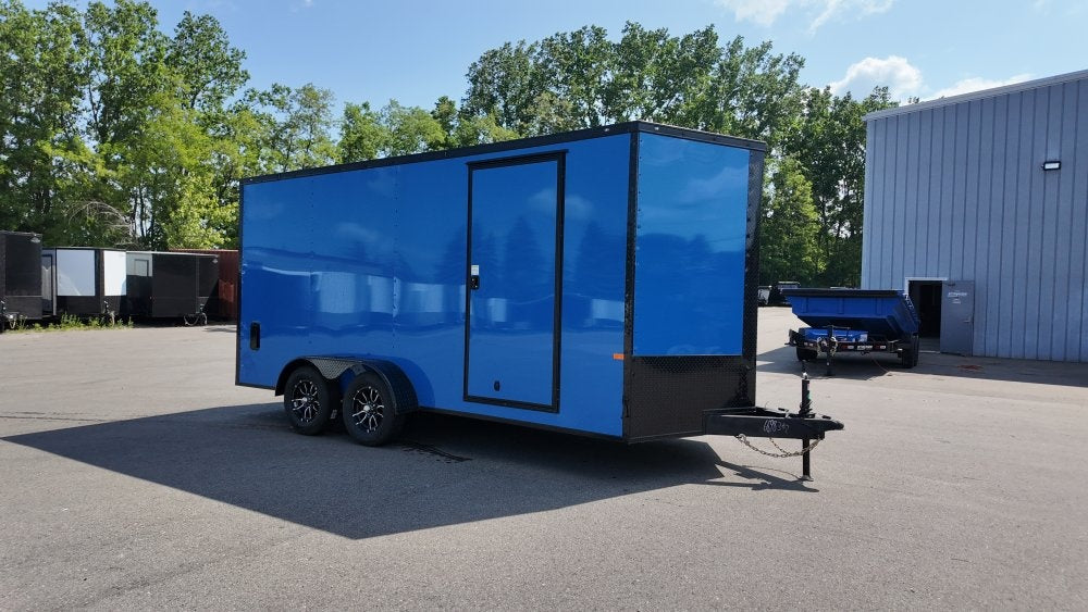 7 x 16 TA Enclosed Trailer - Black Out Package - .080 Polycore - 7' Interior - Enclosed - Stryker Dealership Group