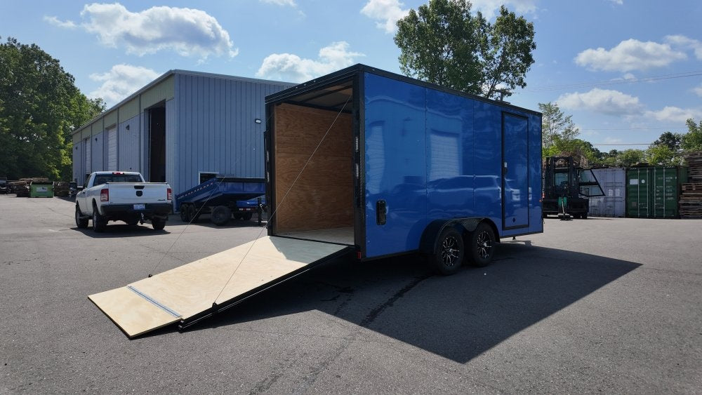 7 x 16 TA Enclosed Trailer - Black Out Package - .080 Polycore - 7' Interior - Enclosed - Stryker Dealership Group