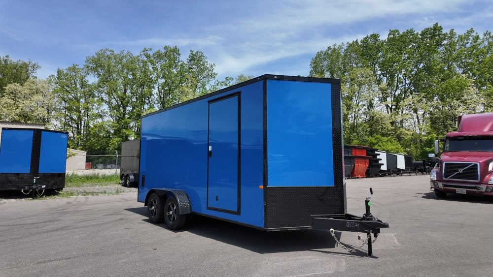 7 x 16 TA Enclosed Trailer - Black Out Package - .080 Polycore - 7' Interior - Enclosed - Stryker Dealership Group