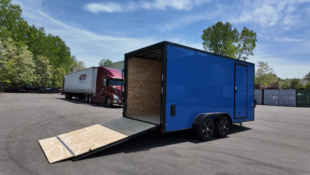7 x 16 TA Enclosed Trailer - Black Out Package - .080 Polycore - 7' Interior - Enclosed - Stryker Dealership Group