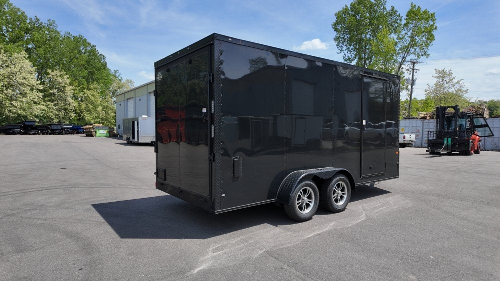 7 x 16 TA Enclosed Trailer - Black Out Package - .080 Polycore - 7' Interior - Enclosed - Stryker Dealership Group