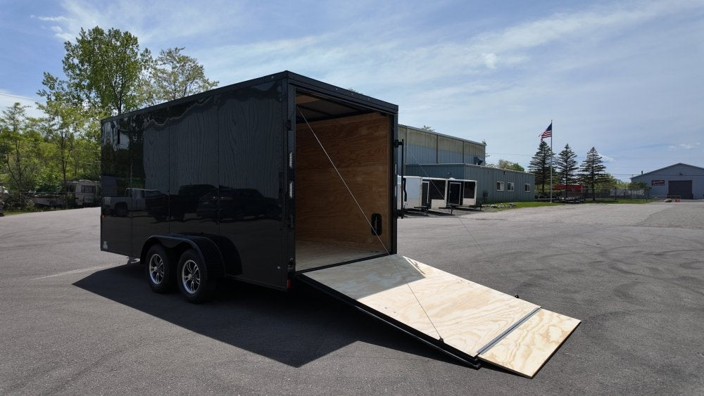 7 x 16 TA Enclosed Trailer - Black Out Package - .080 Polycore - 7' Interior - Enclosed - Stryker Dealership Group