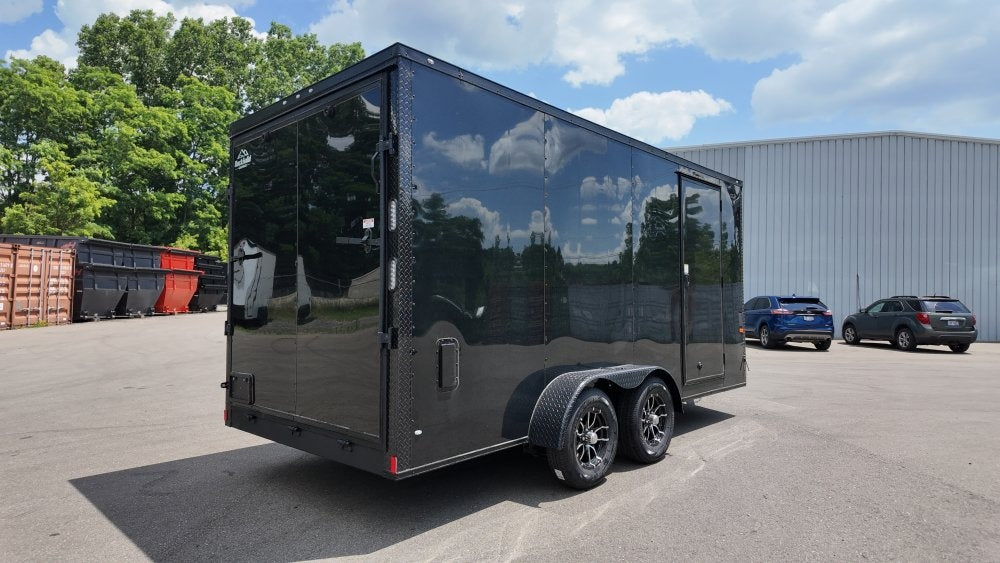 7 x 16 TA Enclosed Trailer - Black Out Package - .080 Polycore - 7' Interior - Enclosed/Enclosed - Stryker Dealership Group