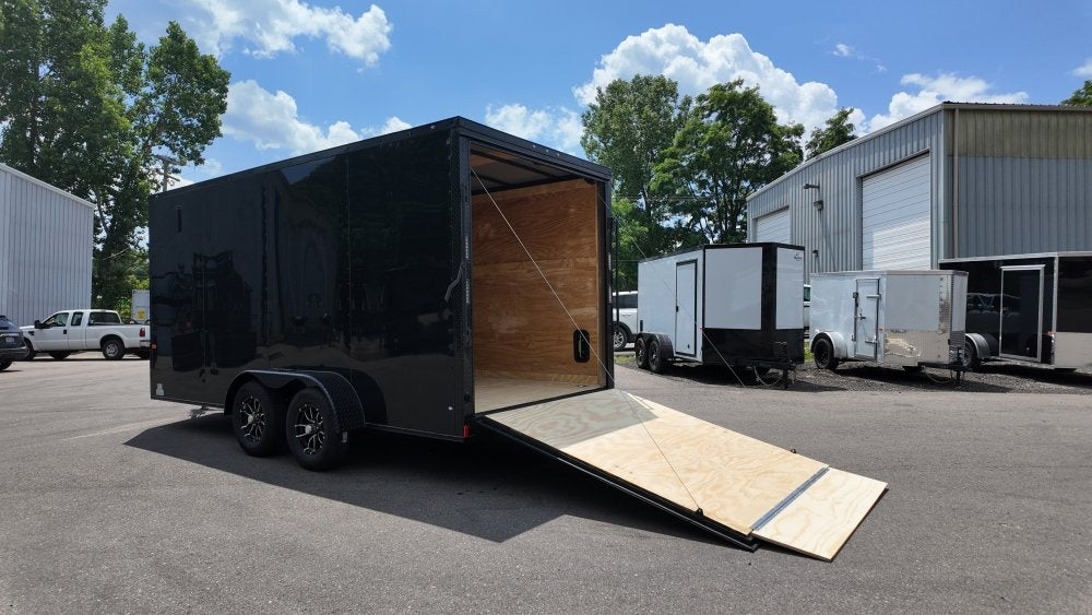7 x 16 TA Enclosed Trailer - Black Out Package - .080 Polycore - 7' Interior - Enclosed/Enclosed - Stryker Dealership Group