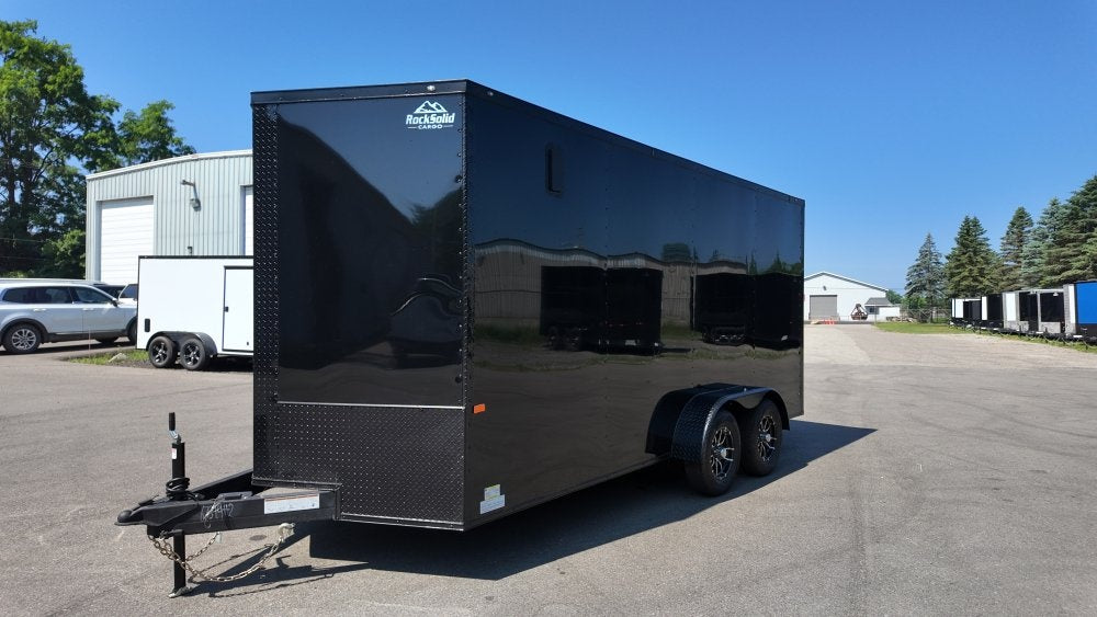 7 x 16 TA Enclosed Trailer - Black Out Package - .080 Polycore - 7' Interior - Enclosed/Enclosed - Stryker Dealership Group