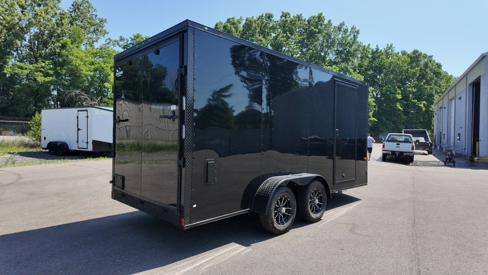 7 x 16 TA Enclosed Trailer - Black Out Package - .080 Polycore - 7' Interior - Enclosed/Enclosed - Stryker Dealership Group