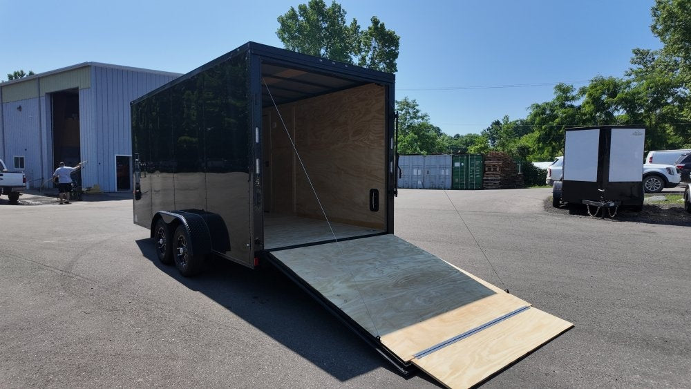 7 x 16 TA Enclosed Trailer - Black Out Package - .080 Polycore - 7' Interior - Enclosed/Enclosed - Stryker Dealership Group