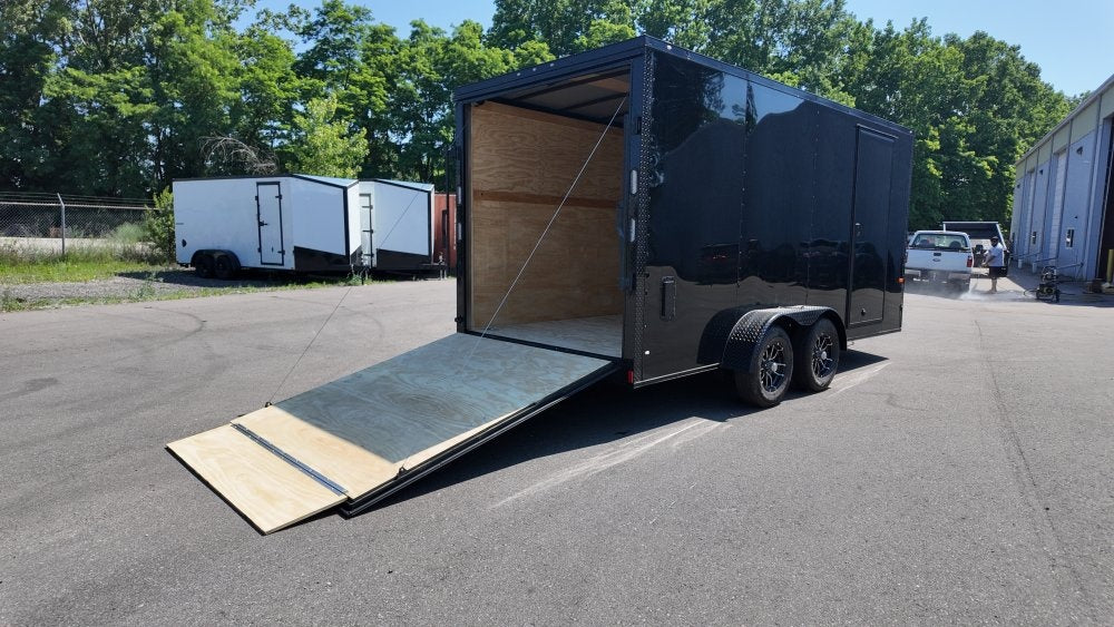 7 x 16 TA Enclosed Trailer - Black Out Package - .080 Polycore - 7' Interior - Enclosed/Enclosed - Stryker Dealership Group
