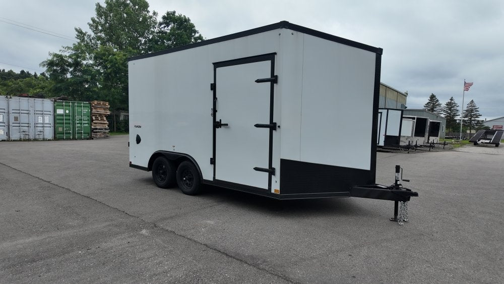 8.5 x 14 Qualitec Yukon Series TA (2) 3.5k Axles 84" Interior Height +Black Out Package +UTV Steel P - Enclosed - Stryker Dealership Group