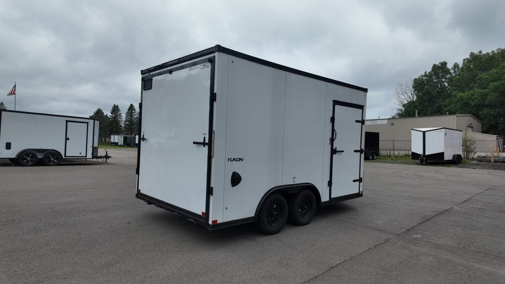 8.5 x 14 Qualitec Yukon Series TA (2) 3.5k Axles 84" Interior Height +Black Out Package +UTV Steel P - Enclosed - Stryker Dealership Group