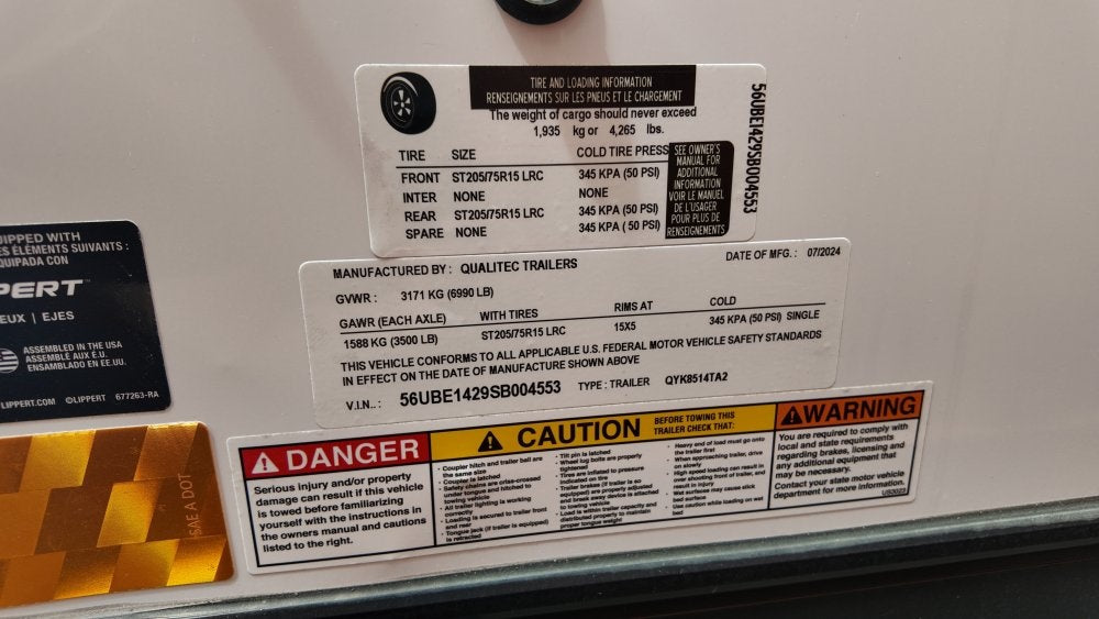 8.5 x 14 Qualitec Yukon Series TA (2) 3.5k Axles 84" Interior Height +Black Out Package +UTV Steel P - Enclosed - Stryker Dealership Group