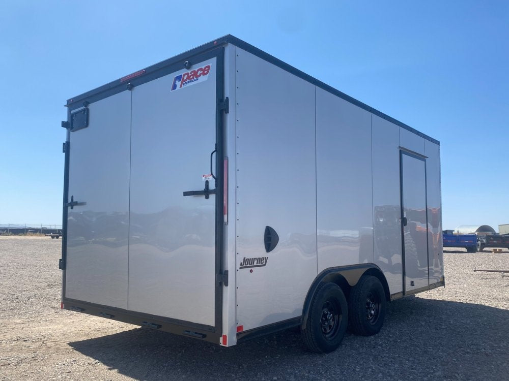 8.5 x 16 Journey SE Flat Top Sloped V Nose Car Hauler (2) 3500 lbs Axles - Enclosed - Stryker Dealership Group