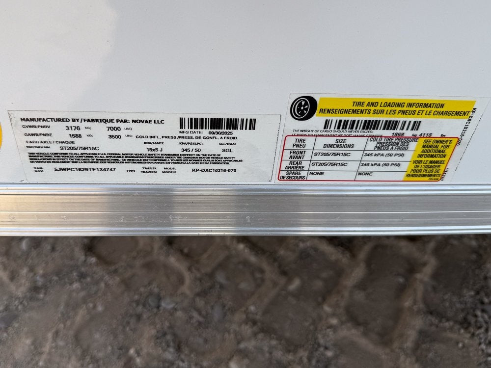 8.5 x 16 Outback DLX Flat Top V Nose Car Hauler (2) - 3500 lbs Axles - Enclosed - Stryker Dealership Group