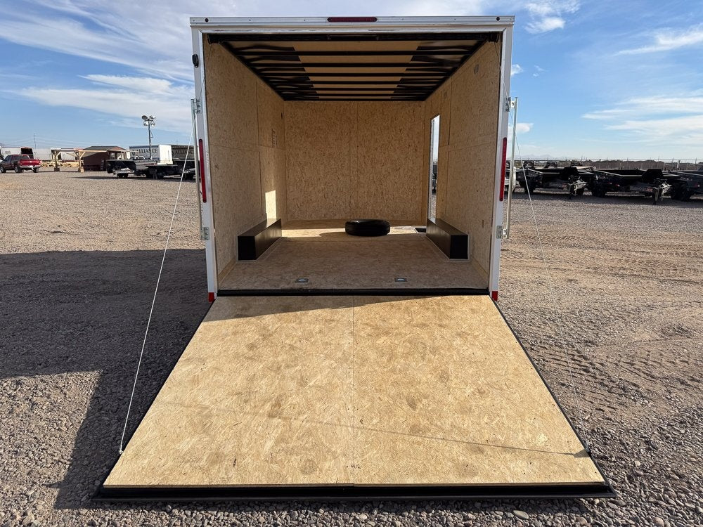 8.5 x 16 Outback DLX Flat Top V Nose Car Hauler (2) - 3500 lbs Axles - Enclosed - Stryker Dealership Group