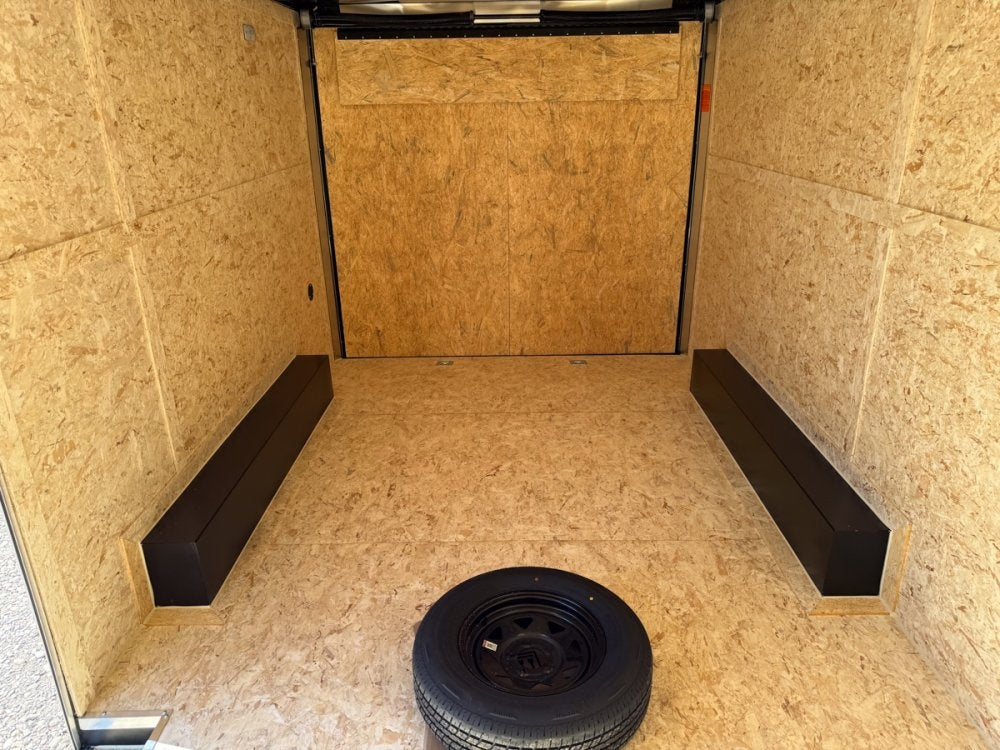 8.5 x 16 Outback DLX Flat Top V Nose Car Hauler (2) - 3500 lbs Axles - Enclosed - Stryker Dealership Group