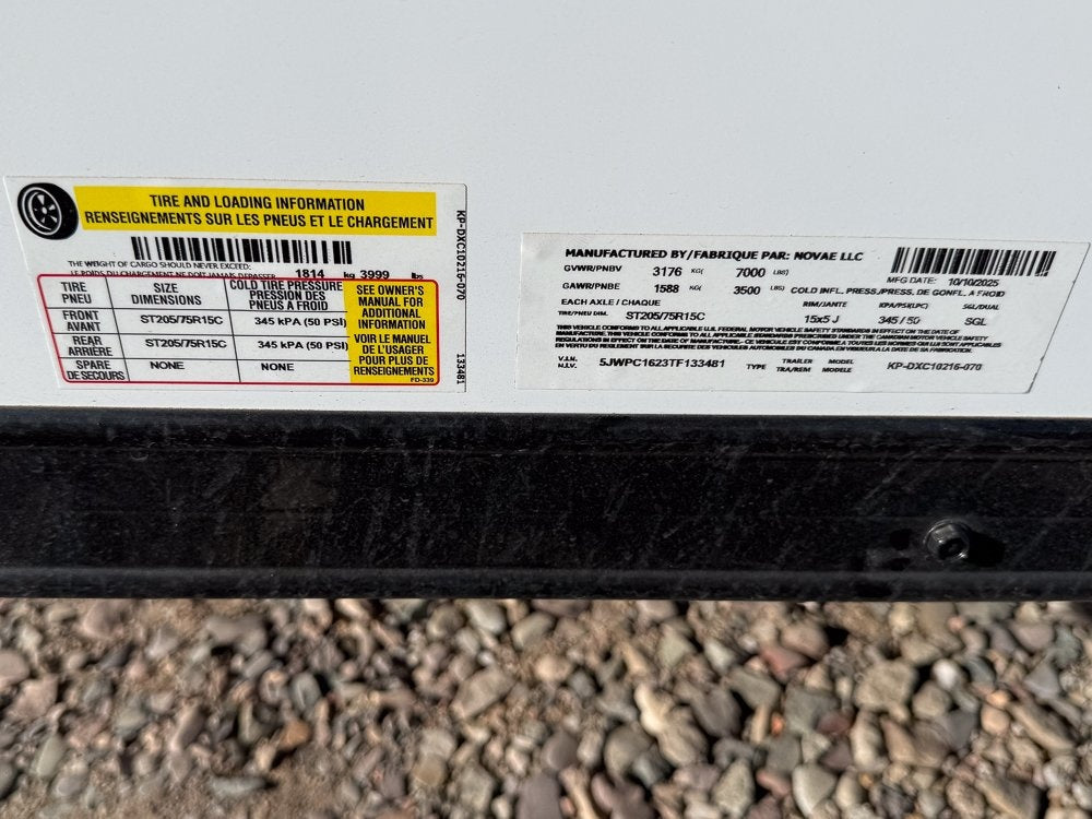 8.5 x 16 Outback DLX Flat Top V Nose Car Hauler (2) - 3500 lbs Axles - Enclosed - Stryker Dealership Group