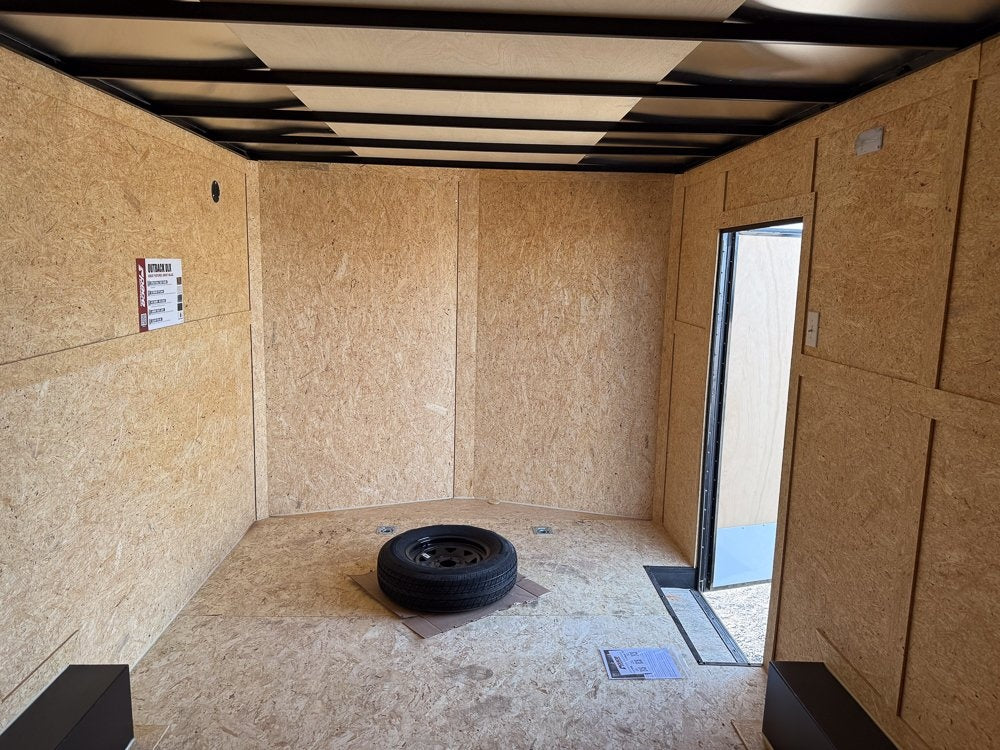 8.5 x 16 Outback DLX Flat Top V Nose Car Hauler (2) - 3500 lbs Axles - Enclosed - Stryker Dealership Group