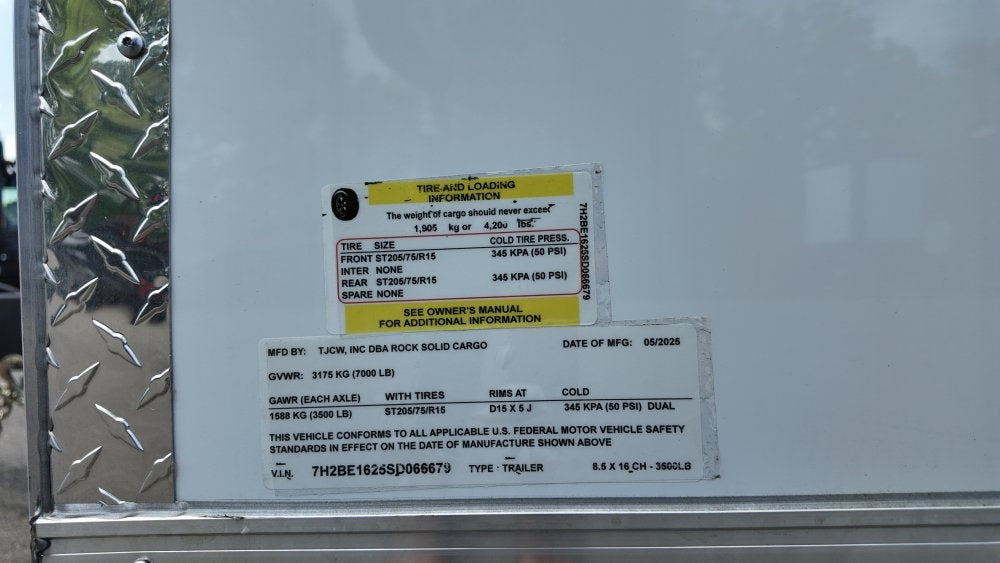 8.5 x 16 TA Enclosed Trailer - (2) .080 Polycore - Semi Screwless - Enclosed - Stryker Dealership Group