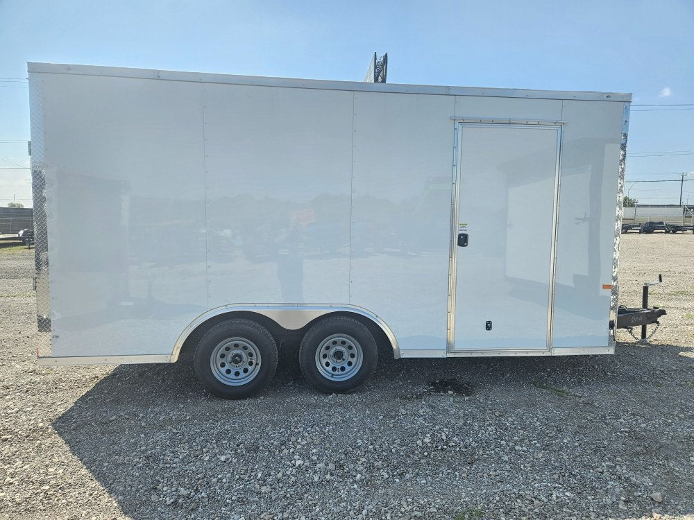 8.5 x 16 TA Poly/Semi-screw/6" add/60" TTT/Dual tail lights Eclosed Trailer - Enclosed - Stryker Dealership Group