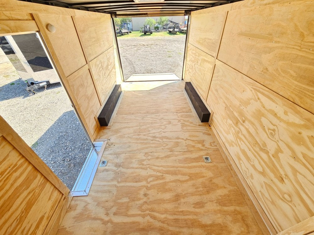 8.5 x 16 TA Poly/Semi-screw/6" add/60" TTT/Dual tail lights Eclosed Trailer - Enclosed - Stryker Dealership Group