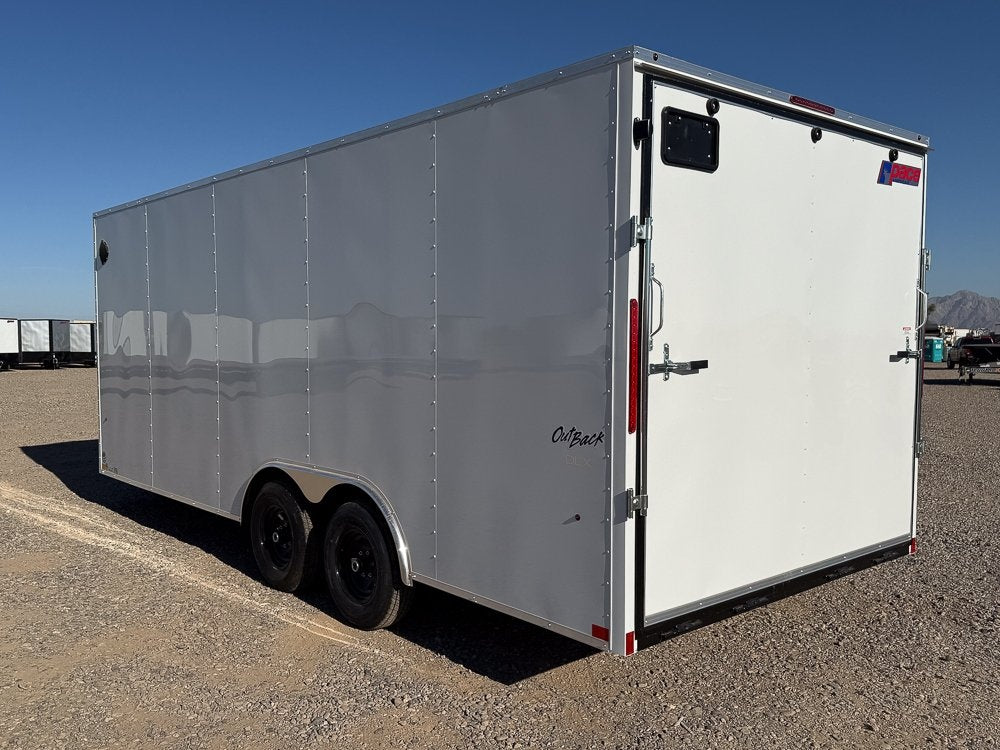 8.5 x 20 Outback DLX Flat Top V Nose Car Hauler 10k (2) - 5200 lbs Axles - Enclosed - Stryker Dealership Group