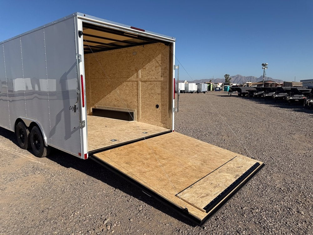 8.5 x 20 Outback DLX Flat Top V Nose Car Hauler 10k (2) - 5200 lbs Axles - Enclosed - Stryker Dealership Group