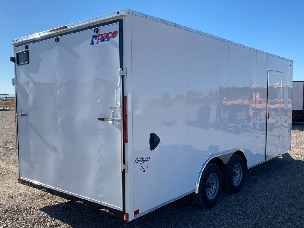 8.5 x 20 Outback DLX Flat Top V Nose Car Hauler (2) - 5200 lbs Axles - Enclosed - Stryker Dealership Group