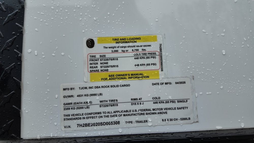 8.5 x 20 TA Enclosed Trailer - (2) 5200lb Axles - Black Out Package - .080 Polycore - Enclosed - Stryker Dealership Group