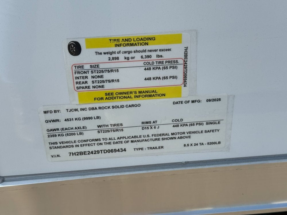 8.5 x 24 TA Enclosed - (2) 5200lb Drop Axles - .080 Polycore - Enclosed - Stryker Dealership Group