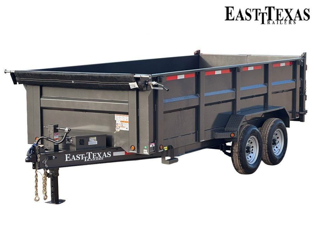 83"x16' Bumper Pull Dump Trailer 36" Sides - 14k GVWR - DT2 Contractor/Dump Trailers - Stryker Dealership Group