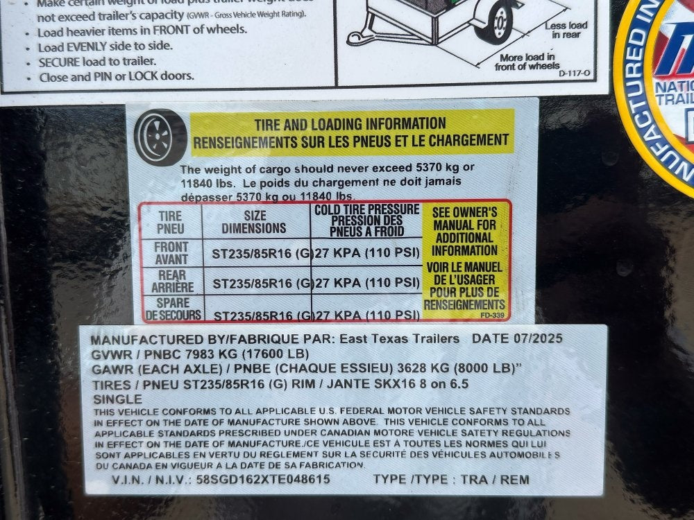 83"x16' Bumper Pull Dump Trailer 48" Sides - 14k GVWR - Telescopic Lift - Dump Trailers/Dump Trailers - Stryker Dealership Group