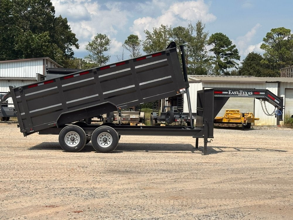 83"x16' Gooseneck Dump Trailer 48" Sides - 16k GVWR - Telescopic Lift - DT2 Contractor/Dump Trailers - Stryker Dealership Group